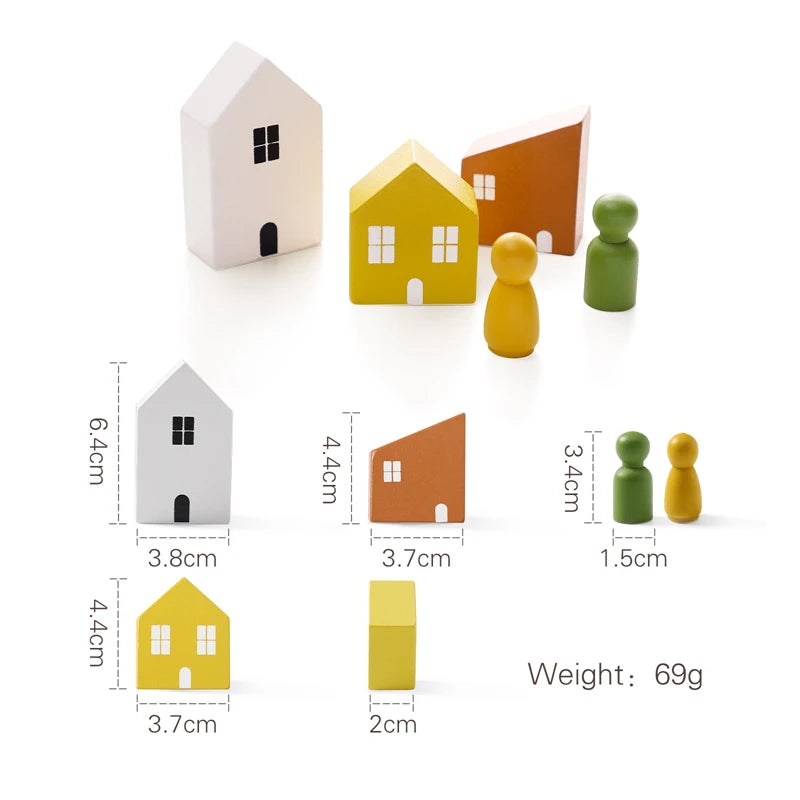 Wooden Natural Simulated Forest and Homes Blocks 
