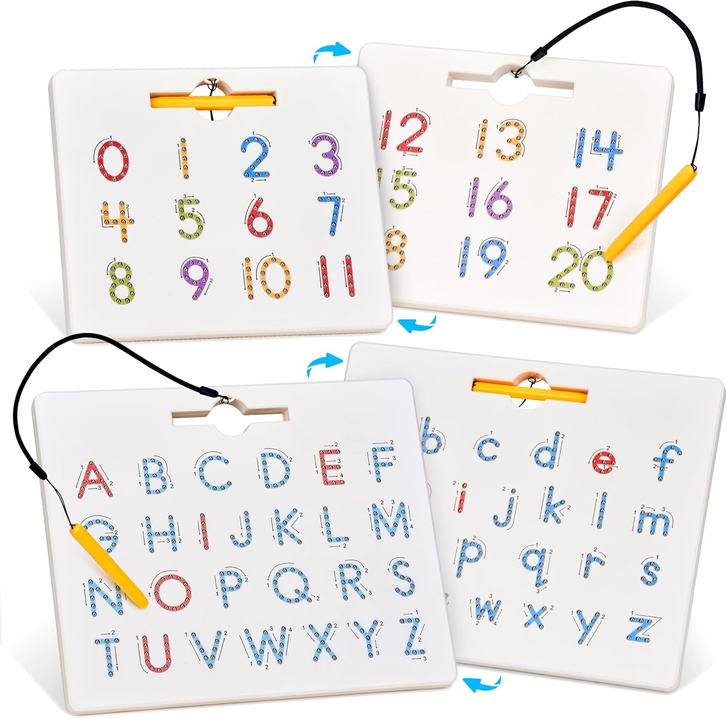 Double Sided Magnetic Letter & Number Tracing Board Set