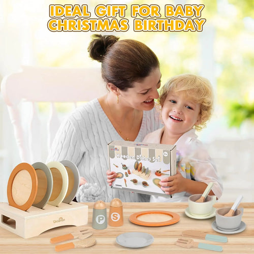 27 PCS Wooden Kitchen Set 