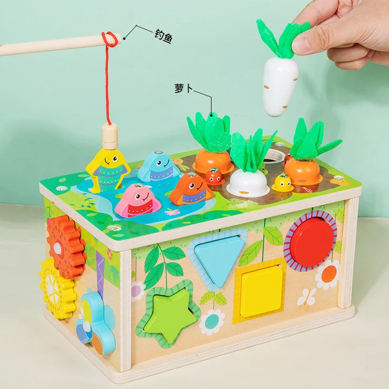 Baby Tissue Box Toy Montessori Toys Shape Sorter Toys Gifts Motor Skills Toys for Toddlers Wood Toddler